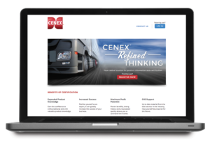 Cenex Refined Thinking screen on personal laptop