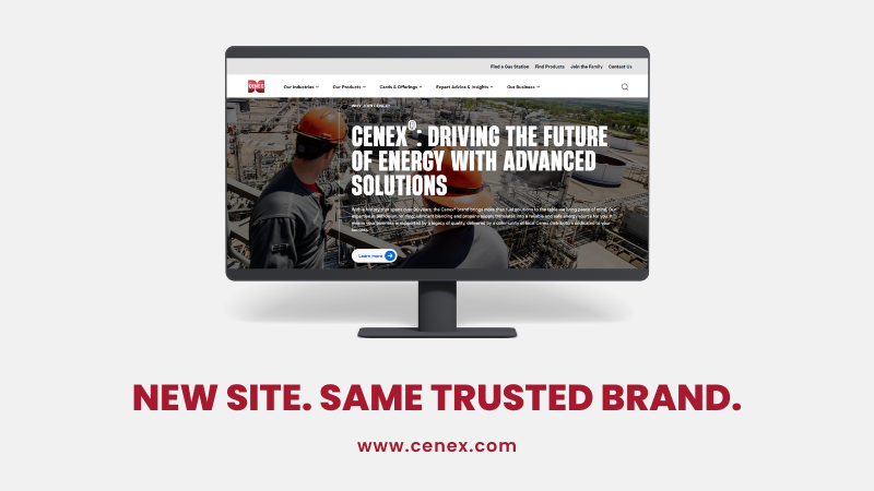 Computer monitor with the new Cenex home page on the screen